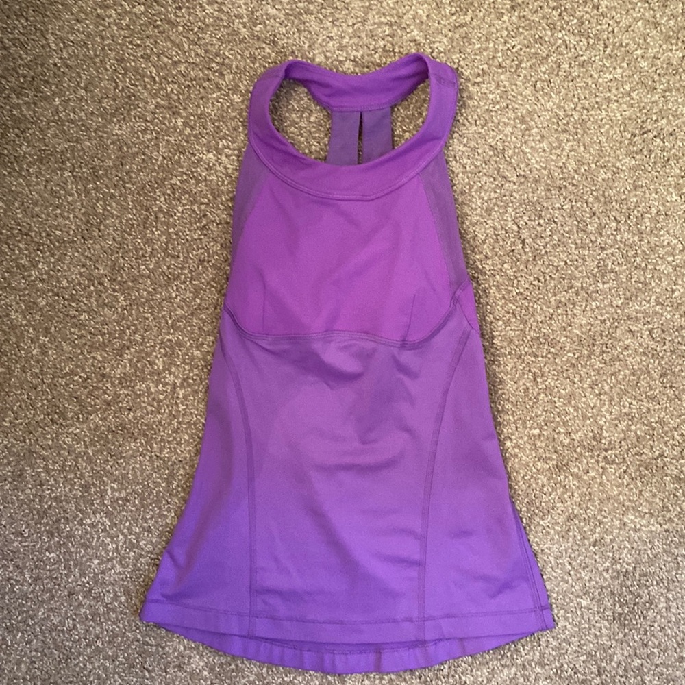 purple lululemon tank with cutouts !!RARE!!